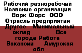 Рабочий-разнорабочий › Название организации ­ Ворк Форс, ООО › Отрасль предприятия ­ Другое › Минимальный оклад ­ 27 000 - Все города Работа » Вакансии   . Амурская обл.